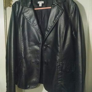 Relativity faux-leather jacket